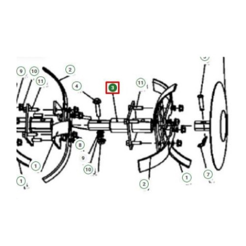 Вал боковой фрезы Husqvarna (5879855-01)