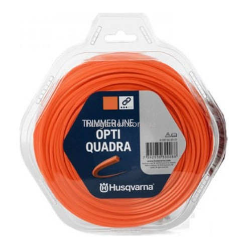 Ліска для тримерів Husqvarna Opti Quadra; 2,4мм*70м, помаранчевий, блістер (5976689-01)