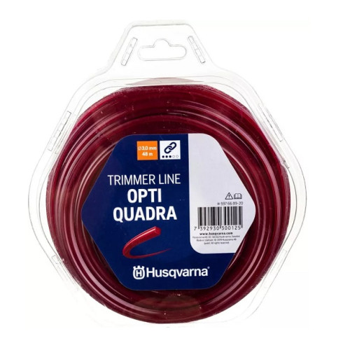 Леска для триммеров Husqvarna Opti Quadra; 3,0мм*48м, красный, блистер (5976689-20) Леска для триммеров Husqvarna Opti Quadra; 3,0мм*48м, красный, блистер (5976689-20)