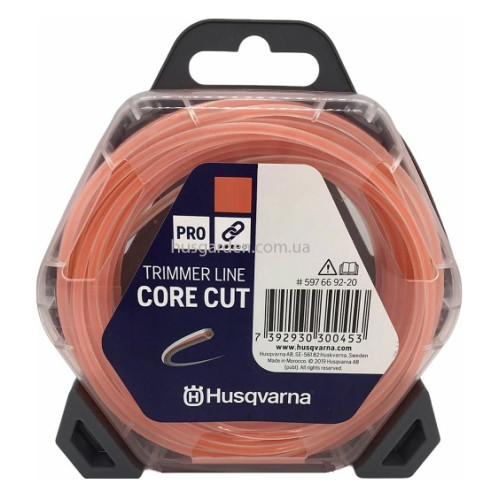 Леска для триммеров Husqvarna Core Cut; 4,0мм*80м оранжевый/прозрачный, катушка (5976692-50)