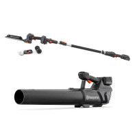 Акум. ножиці Husqvarna Aspire S20-P4A KIT, штанга, з АКБ (2,0 Ah) та ЗП + Акум. повітродув Aspire B8X-P4A, без АКБ і ЗП (9707167-04_01)